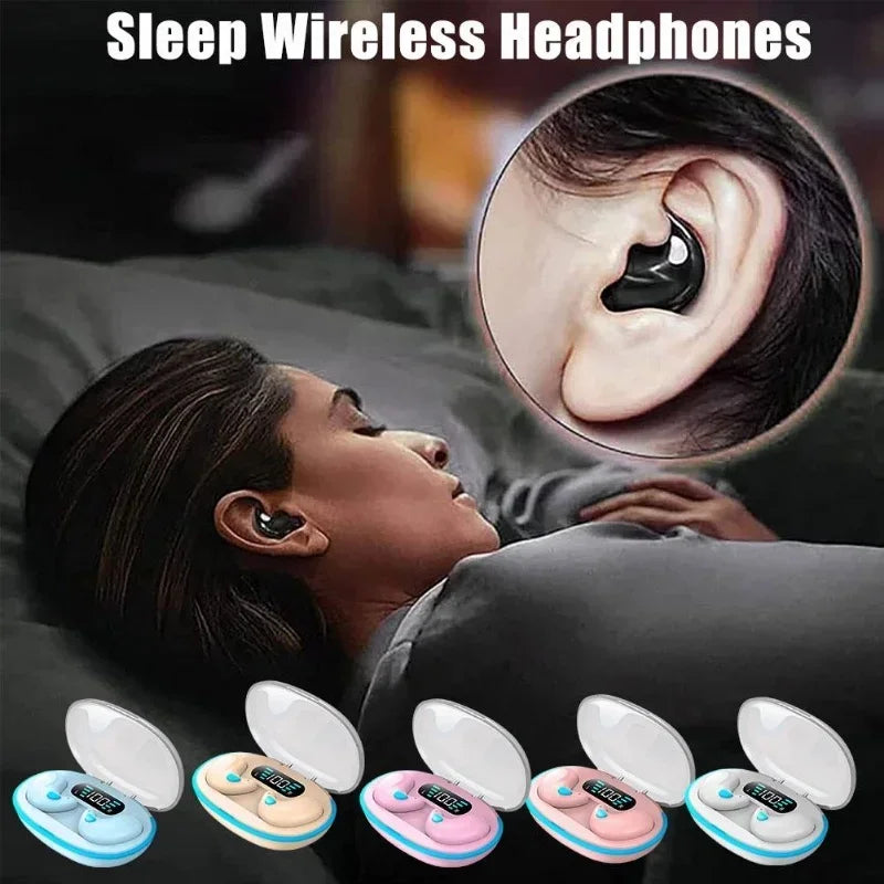 X55 Mini Fones de Ouvido Invisíveis Sem Fio, Fones De Ouvido De Dormir, TWS Bluetooth Fone De Ouvido, Fones De Ouvido Com Microfone, HD Chamada, Impermeável